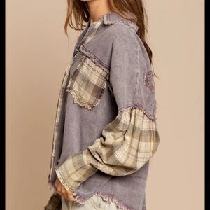 POL Textured Brown Jacket